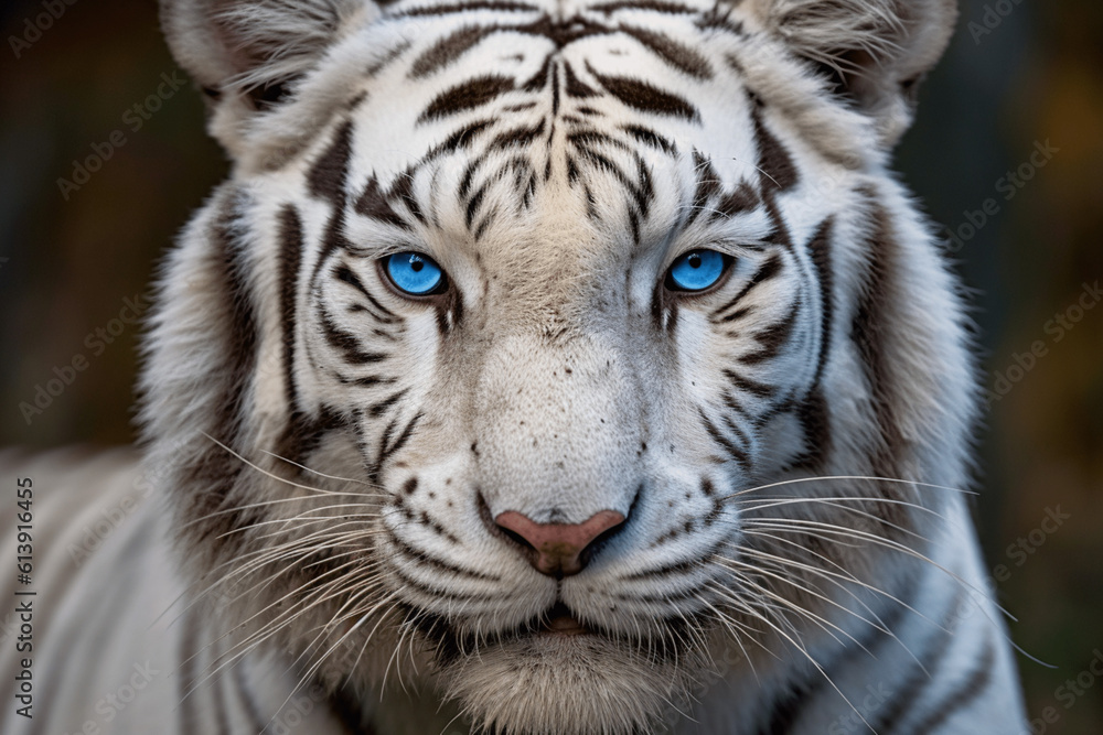 white bengal tiger with blue eyes generative ai white bengal tiger with blue eyes generative ai