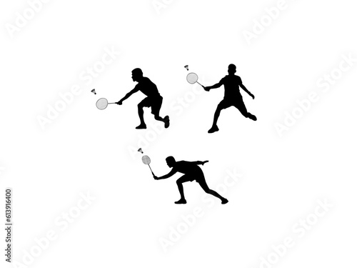 badminton player silhouette.