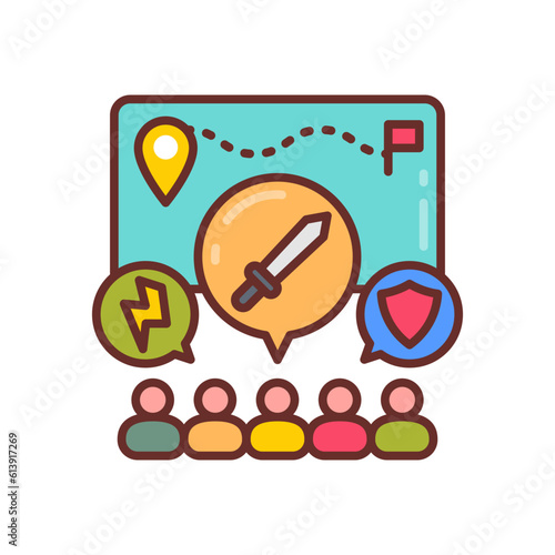 MOBA games icon in vector. Illustration
