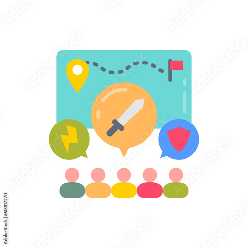 MOBA games icon in vector. Illustration