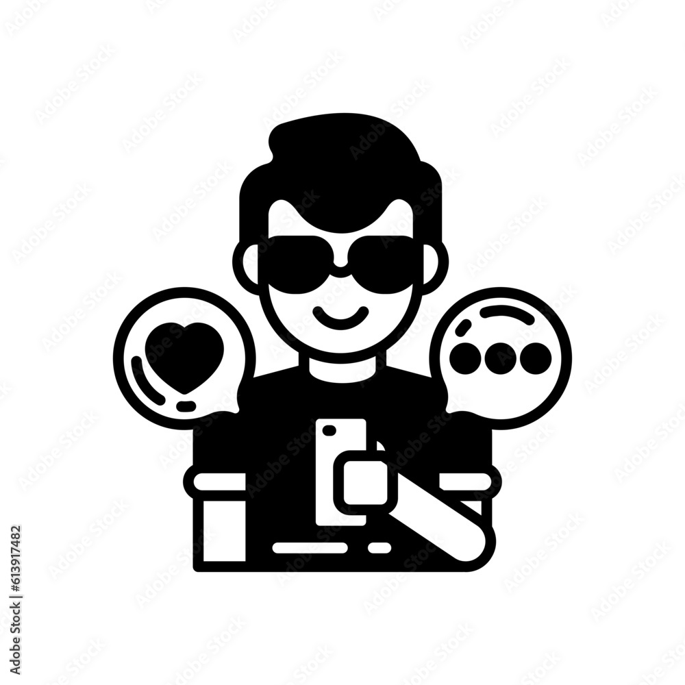 Esports influencer icon in vector. Illustration Esports influencer icon in vector. Illustration