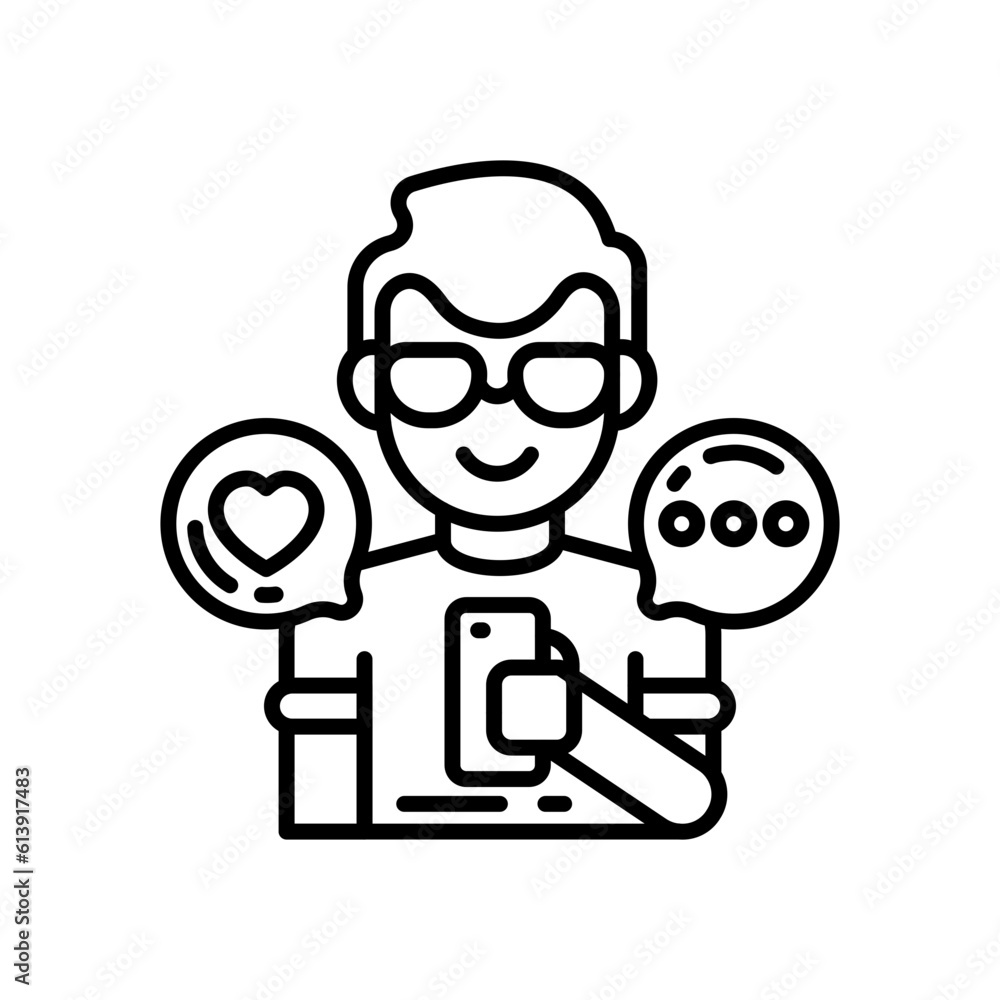 Esports influencer icon in vector. Illustration Esports influencer icon in vector. Illustration