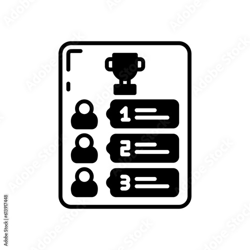 Esports leaderboard icon in vector. Illustration