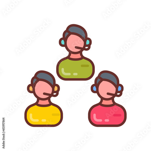 Team icon in vector. Illustration