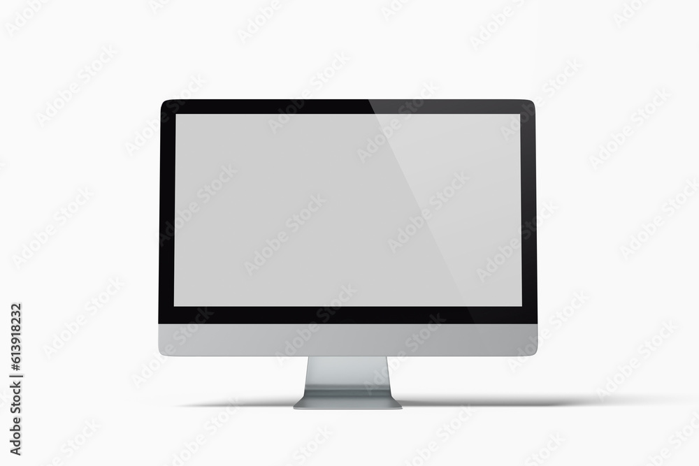 Desktop screen or imac mockup on white background Desktop screen or imac mockup on white background