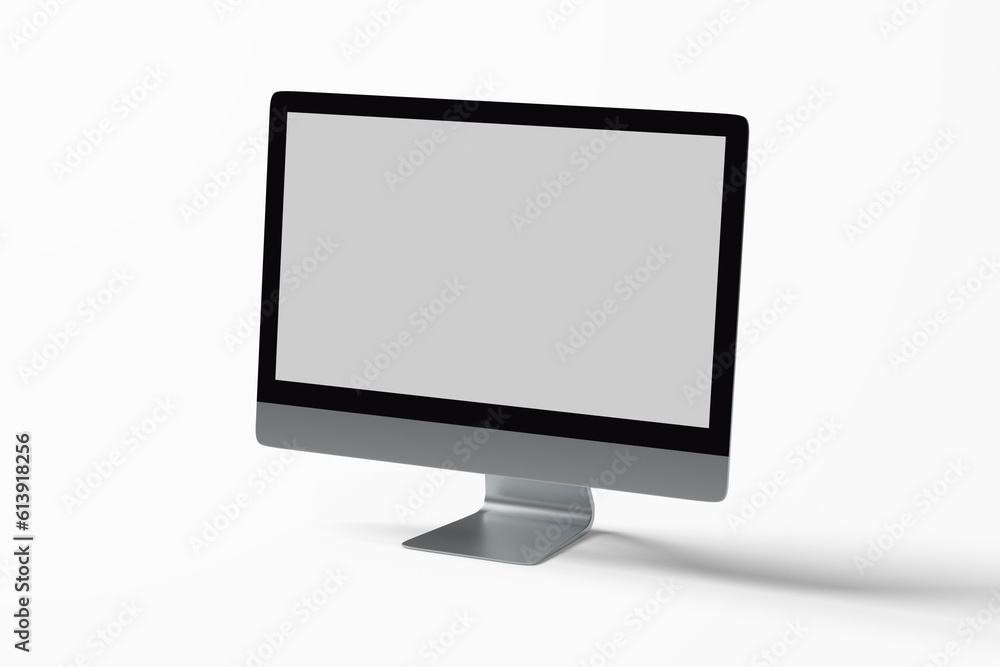Desktop screen or imac mockup on white background Desktop screen or imac mockup on white background