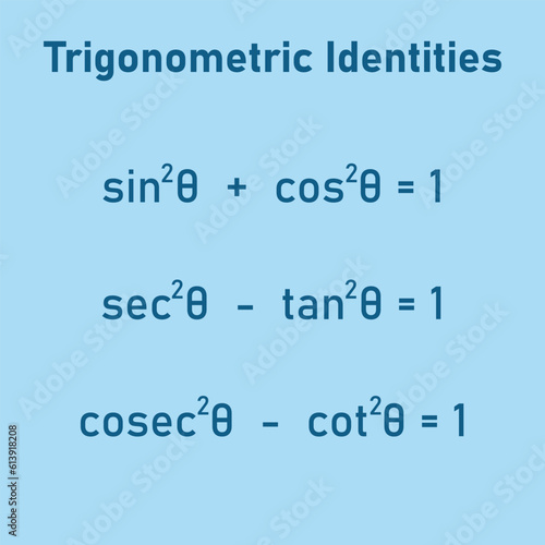 Trigonometric identities formula in math. Mathematics resources for teachers and students.