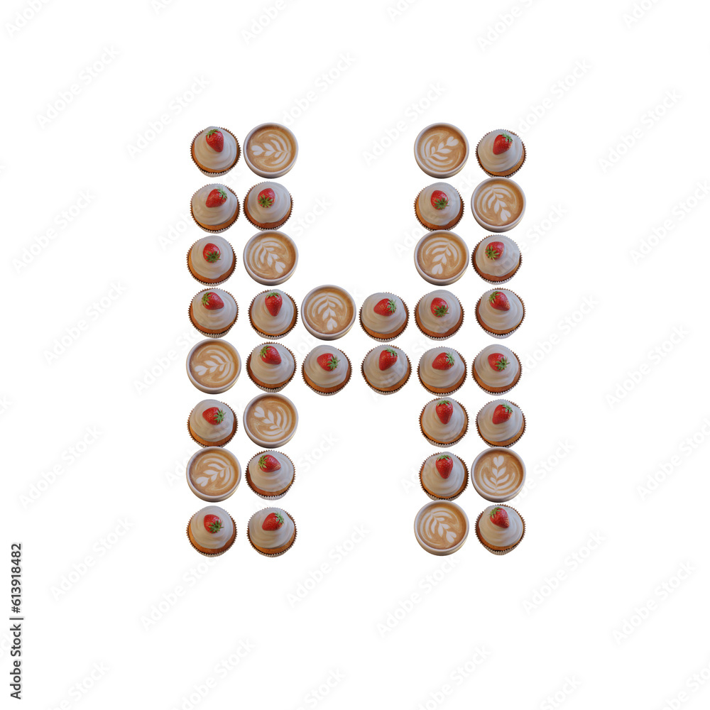 Coffee & Cupcake 3D Alphabet or PNG Letters Coffee & Cupcake 3D Alphabet or PNG Letters