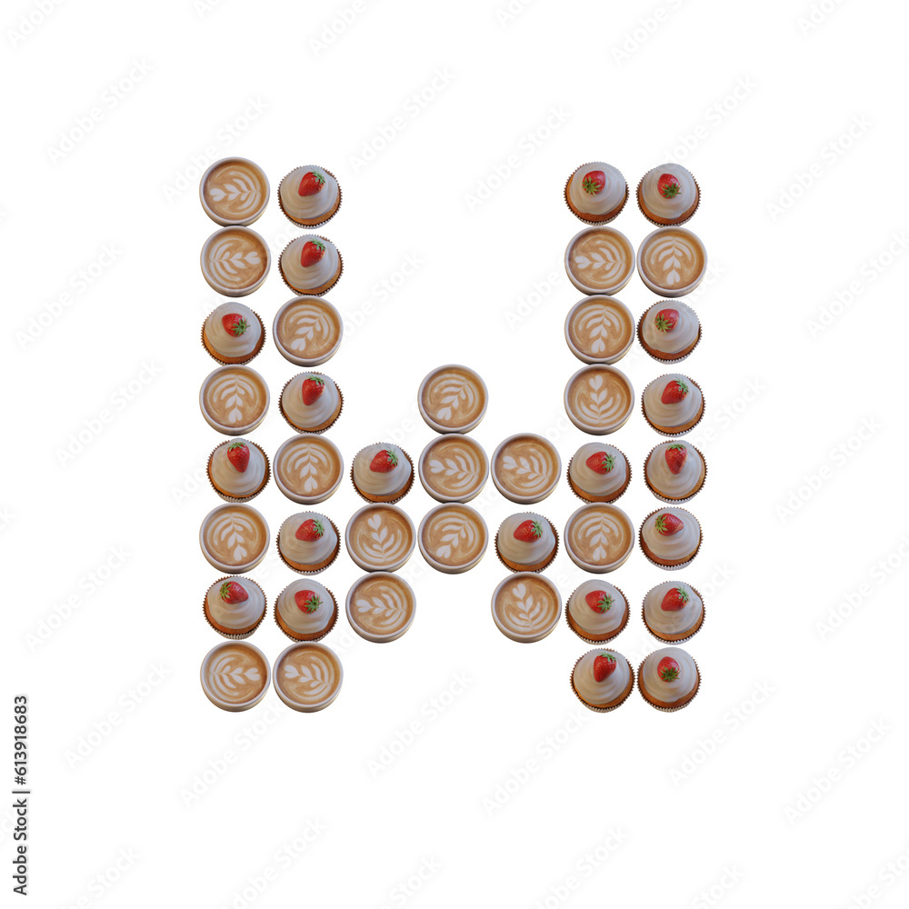 Coffee & Cupcake 3D Alphabet or PNG Letters Coffee & Cupcake 3D Alphabet or PNG Letters