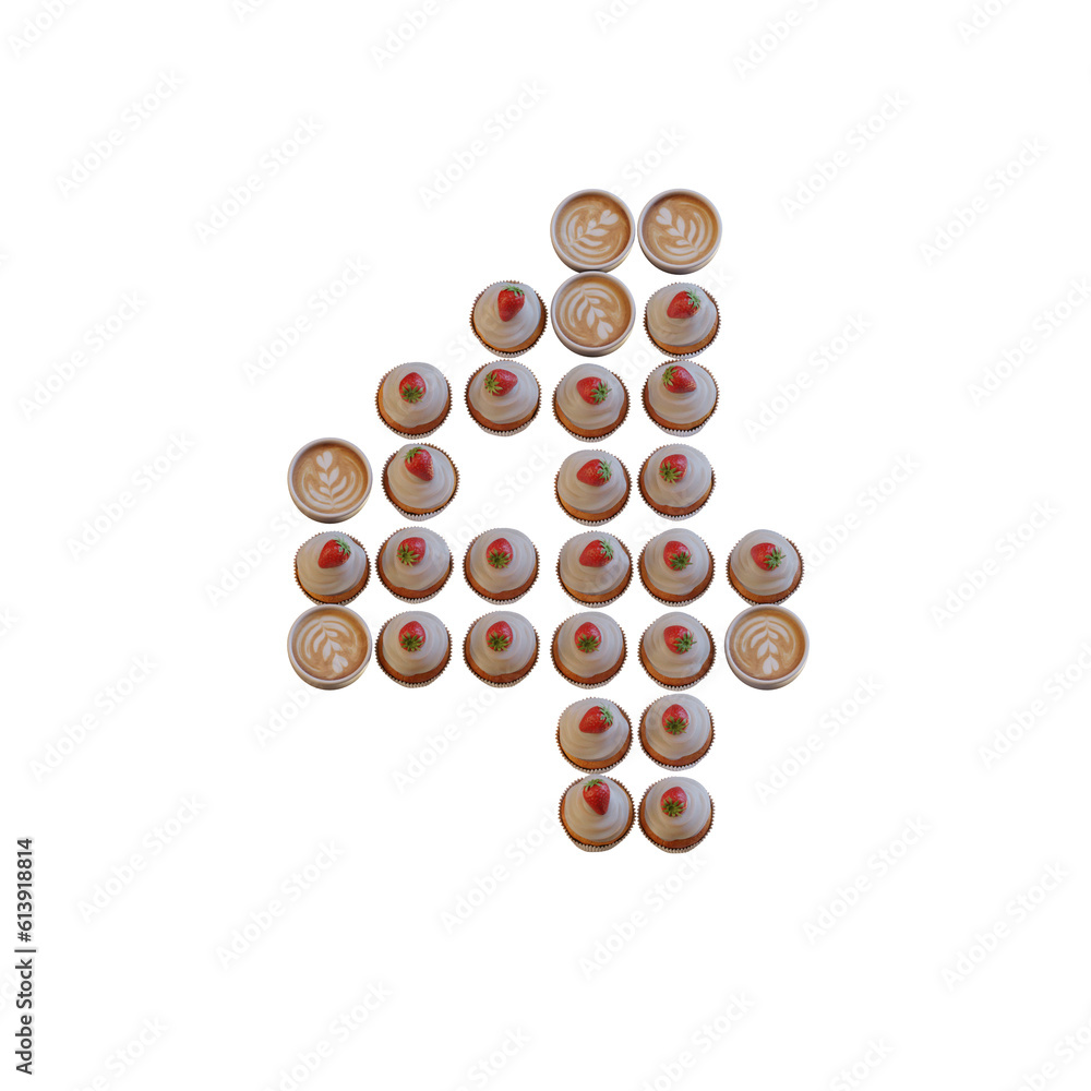 Coffee & Cupcake 3D Alphabet or PNG Letters Coffee & Cupcake 3D Alphabet or PNG Letters
