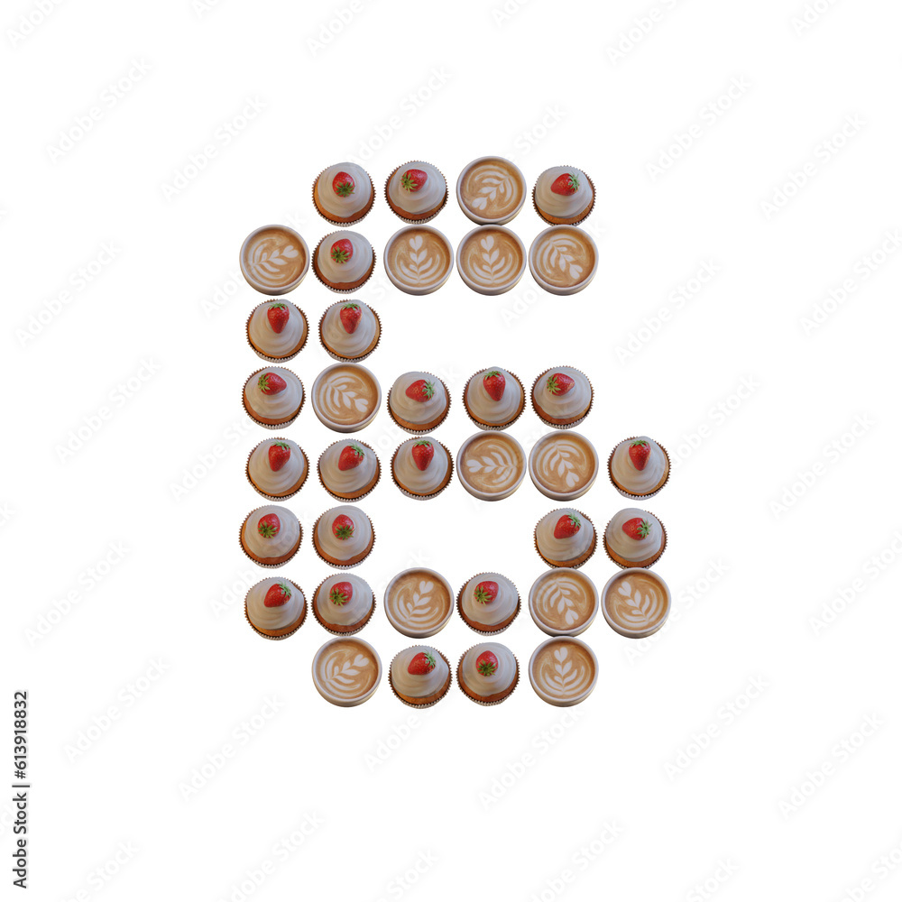Coffee & Cupcake 3D Alphabet or PNG Letters Coffee & Cupcake 3D Alphabet or PNG Letters