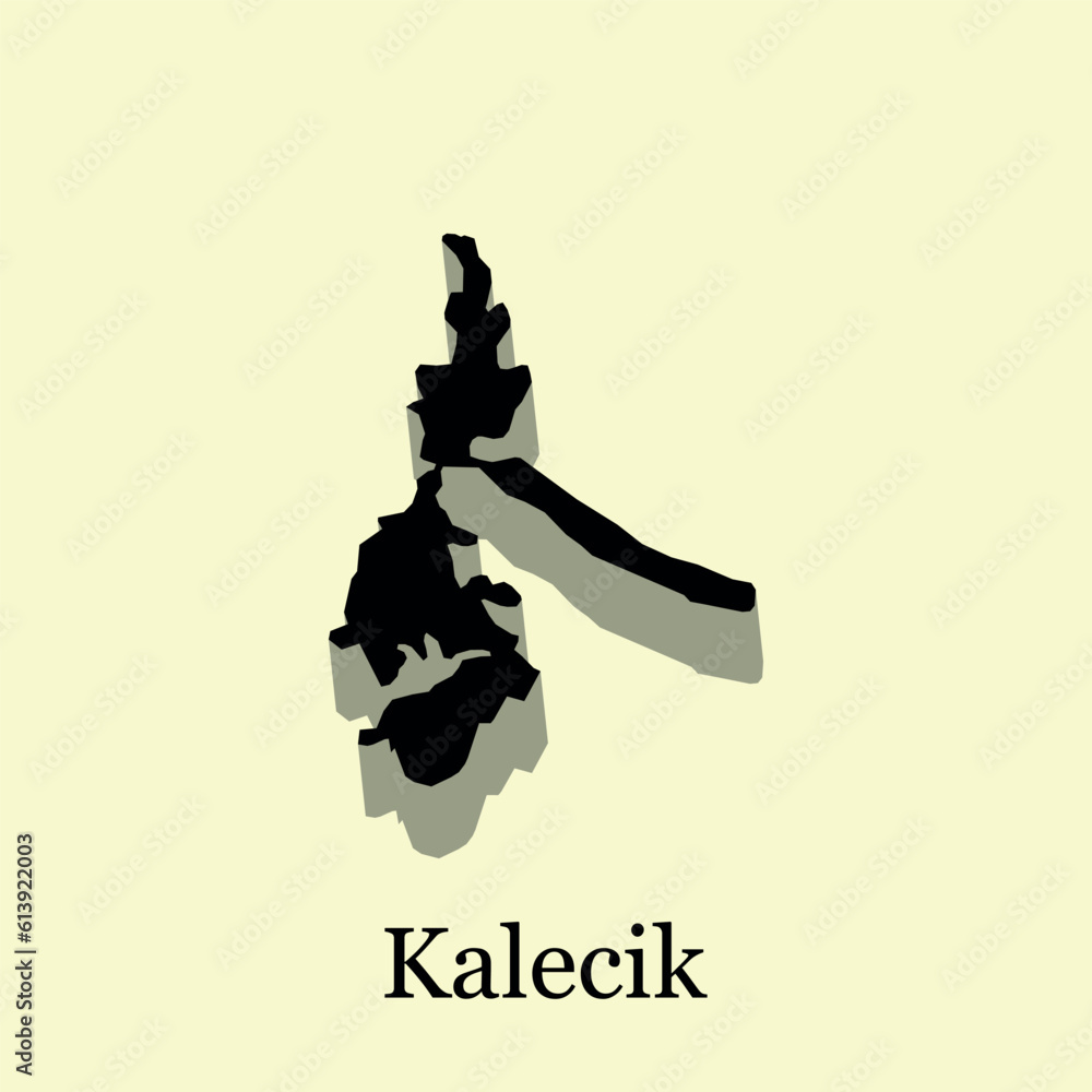 Map of Kalecik city of turkey region, illustration vector design template