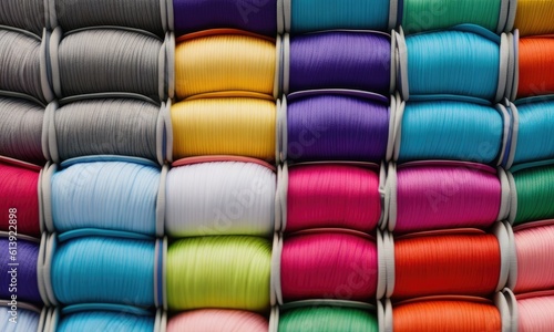 Multicolored sewing threads