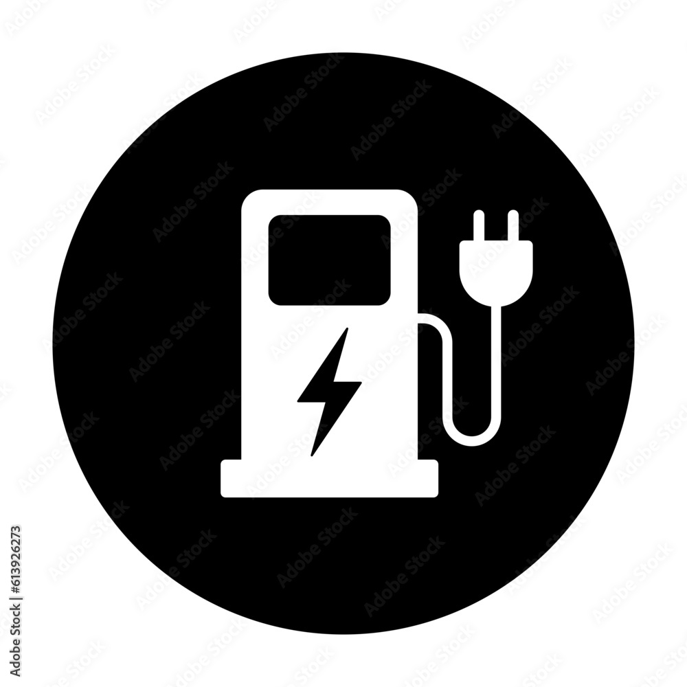 ikona ładowania pojazdów elektrycznych - obrazy, fototapety, plakaty 