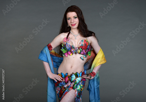 Photography Belly dancer woman studio photography, belly dance is an art form of the dance