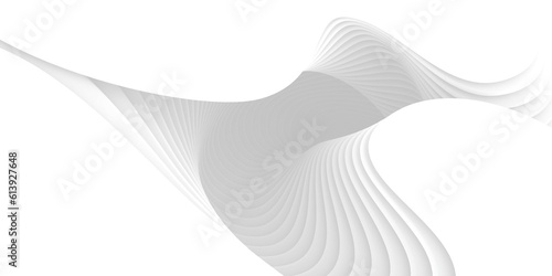 3d illustration of white modern surface curve stacked for architecture and abstract background.3d render.