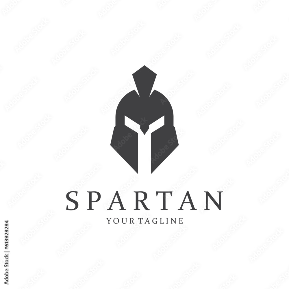 Spartan Helmet Creative Logo Icon