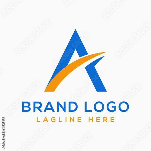 Letter a logo design vector.