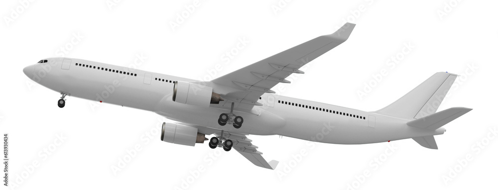 High detailed white airliner or Jet Airplane Take Off isolated. Png transparency High detailed white airliner or Jet Airplane Take Off isolated. Png transparency