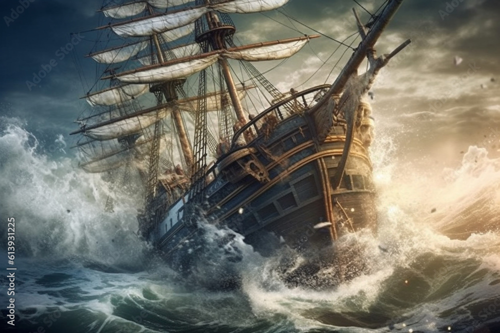 Obraz premium old pirate ship