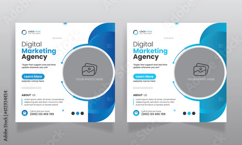Digital marketing agency business promotion social media post template