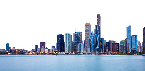Acrylglasbilder Skyline Chicago Skyline Silhouette Vereinigte Staaten  © Rawf8