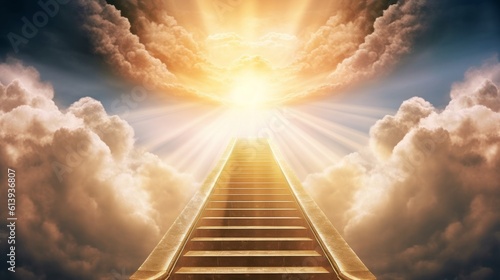 Stairway to paradise. A sense of aspiration, growth and enlightenment. Generative AI