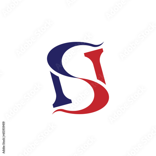 letter NS logo simple and modern