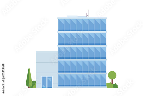 Vector element of office buildings for city illustration flat design style.