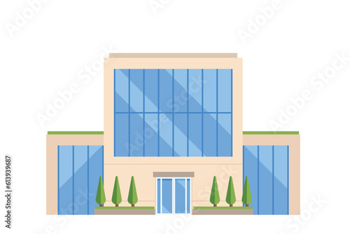 Vector element of office buildings for city illustration flat design style.