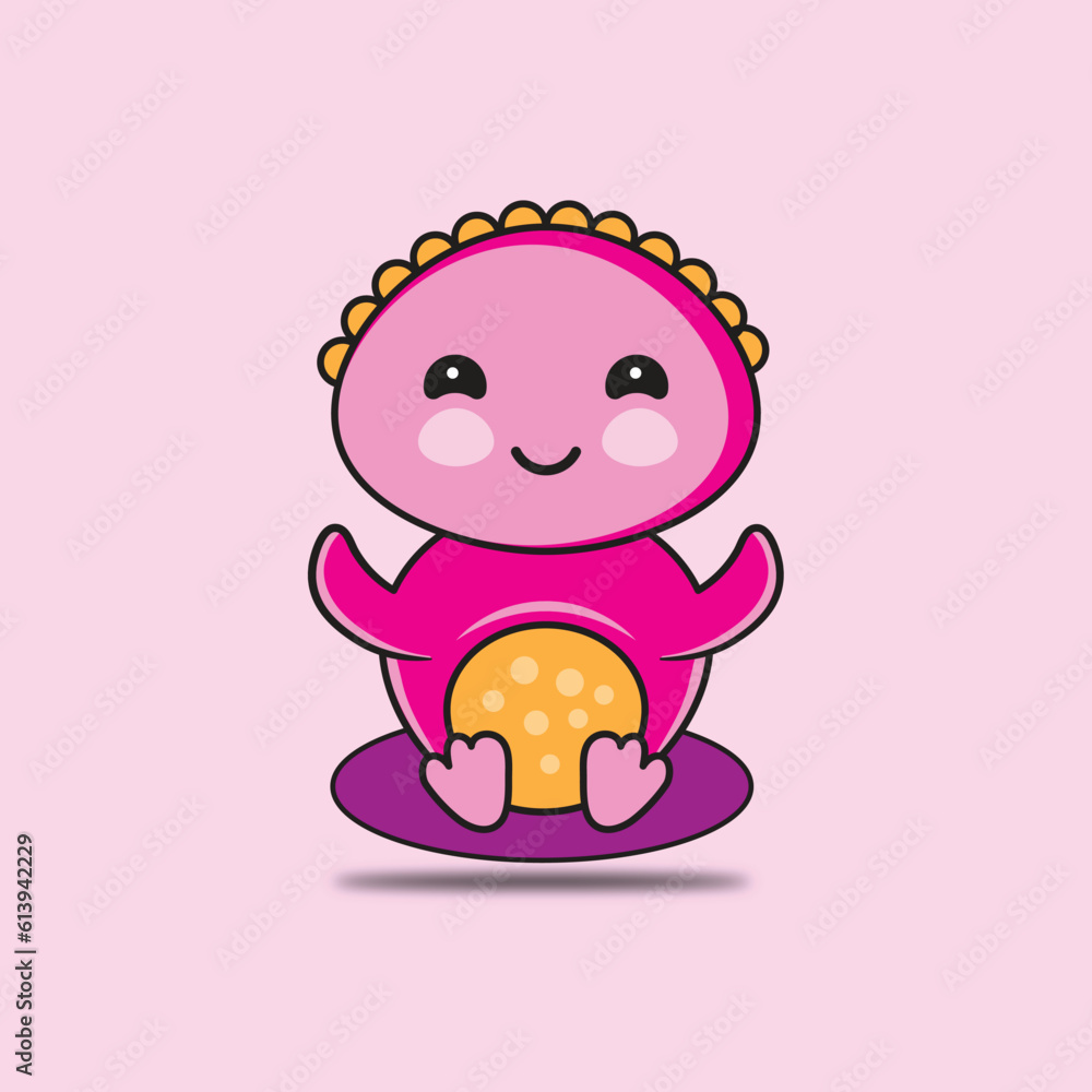 Naklejka premium Cute Baby Cartoon Vector Design