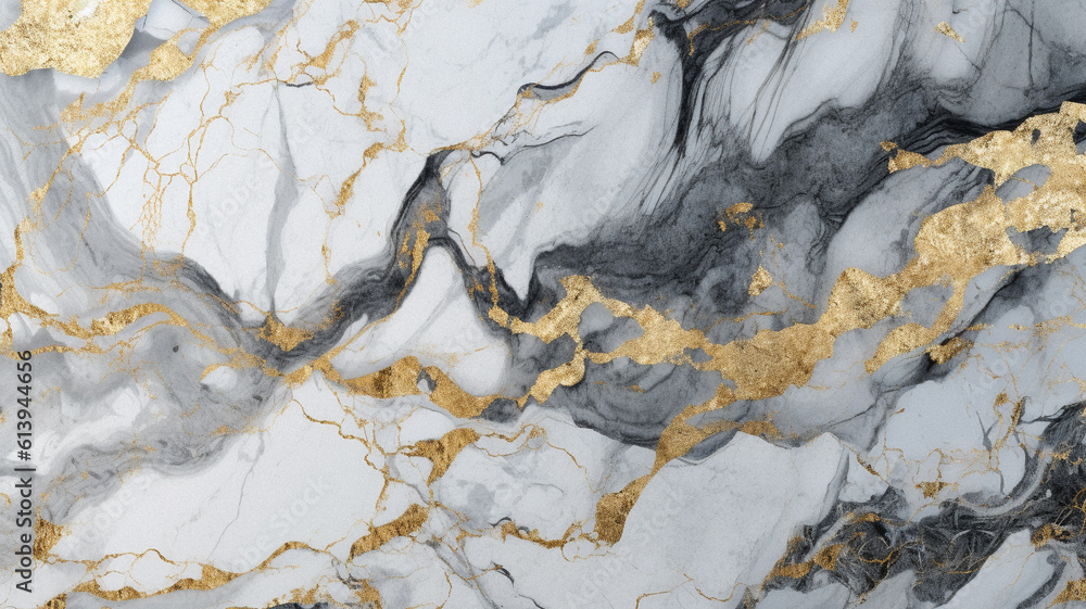 Marble and gold texture, created with generative AI technology