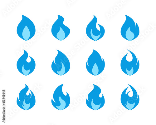 Fire icon, simple emoji in flat style