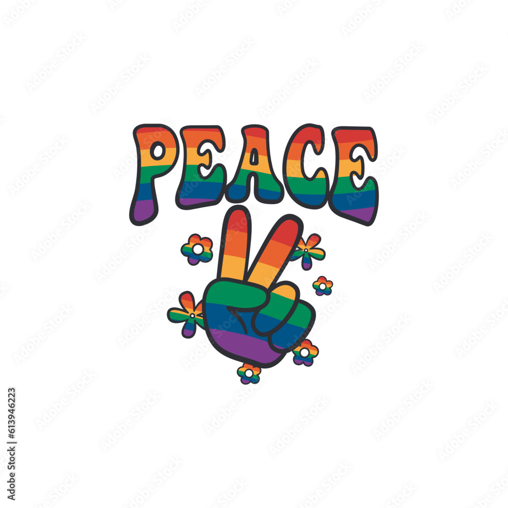 Lgbtq, pride, gay, paece hand vector Lgbtq, pride, gay, paece hand vector