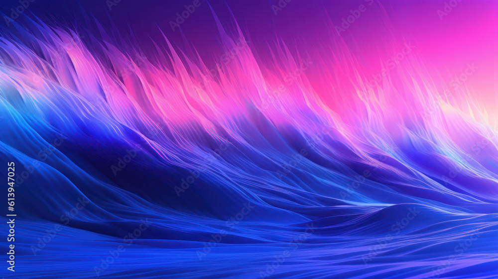 landscape with vibrant light reflections resembling the aurora borealis