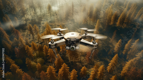 Recon Drone Flying over the Wilderness