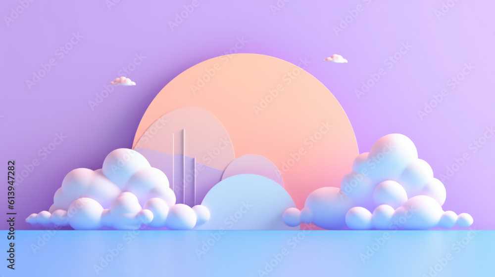 Pastel summer landscape Pastel summer landscape
