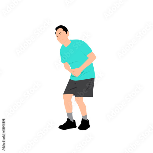 Illustration of poeple having stomach ache