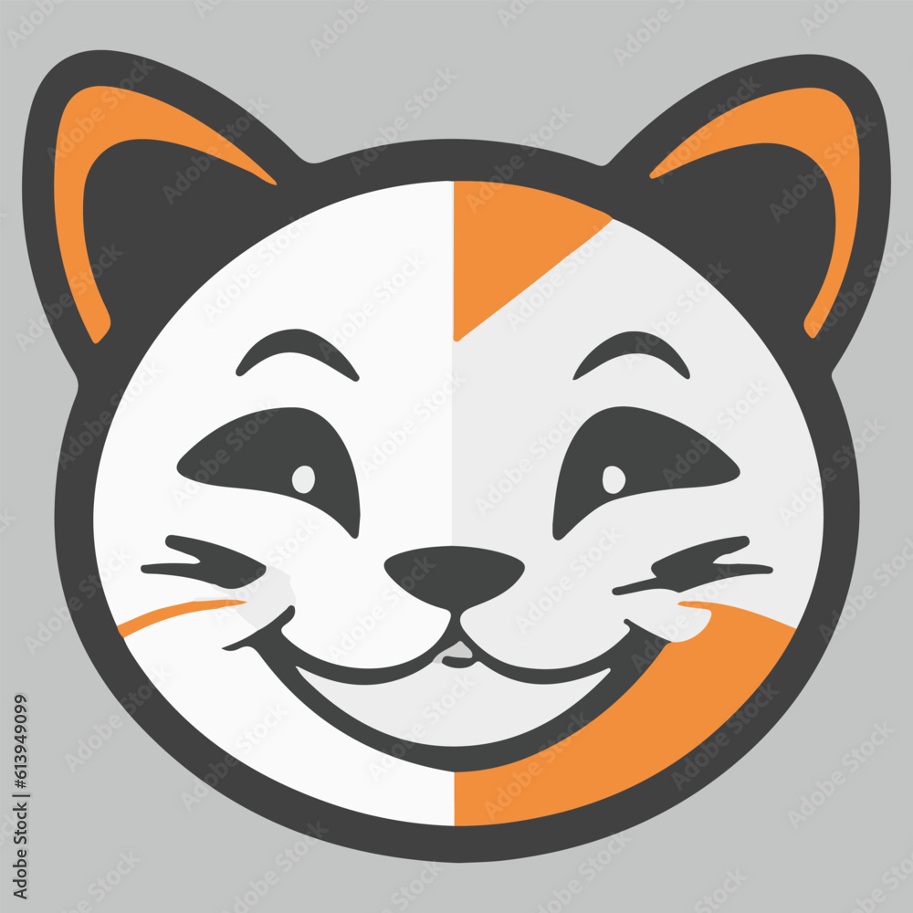 Default simple smile dog panda logo design Default simple smile dog panda logo design