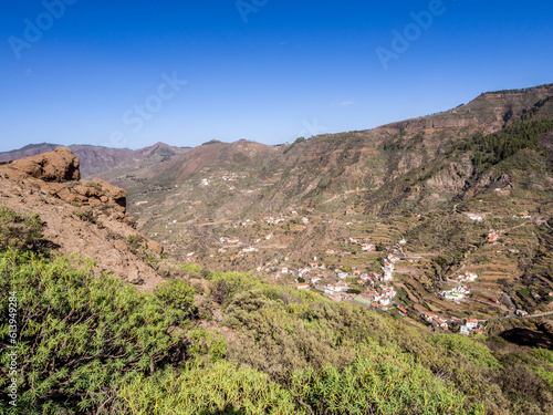 Walking from Roque Nublo to Tejeda on the island of Gran Canaria, Canary Islands, Spain