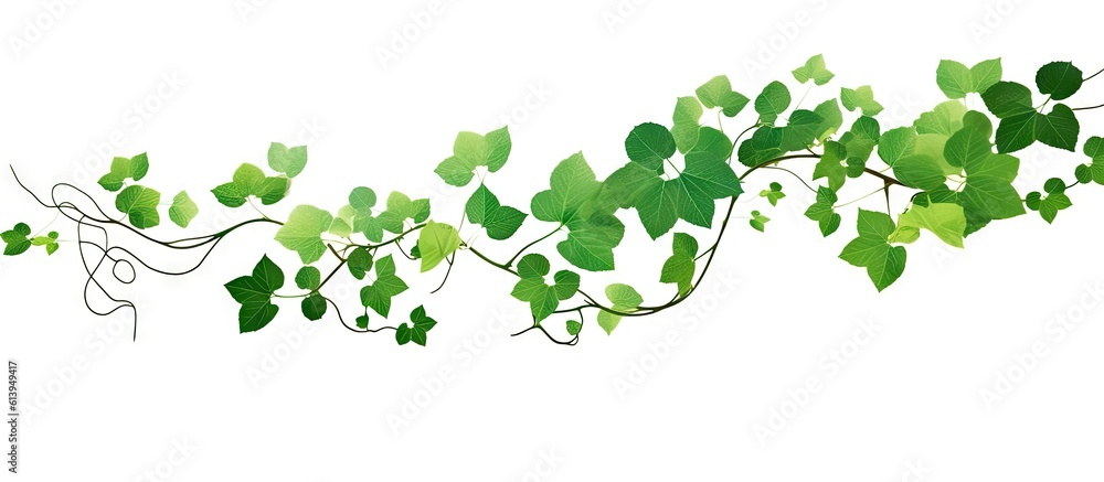 branch_of_green_ivy_on_white_background branch_of_green_ivy_on_white_background