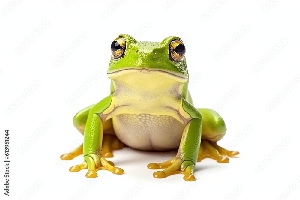 Obraz premium green_frog_with_black_eyes