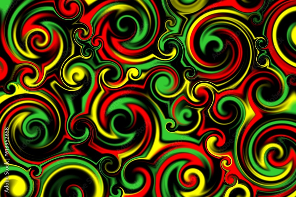 Crazy background in rasta colours Crazy background in rasta colours
