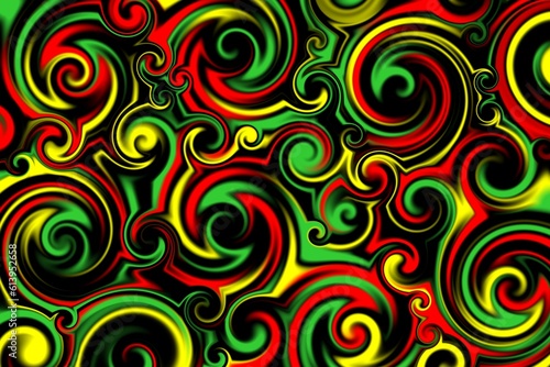 Crazy background in rasta colours