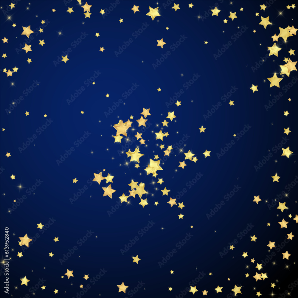 Magic stars vector overlay.  Gold stars scattered