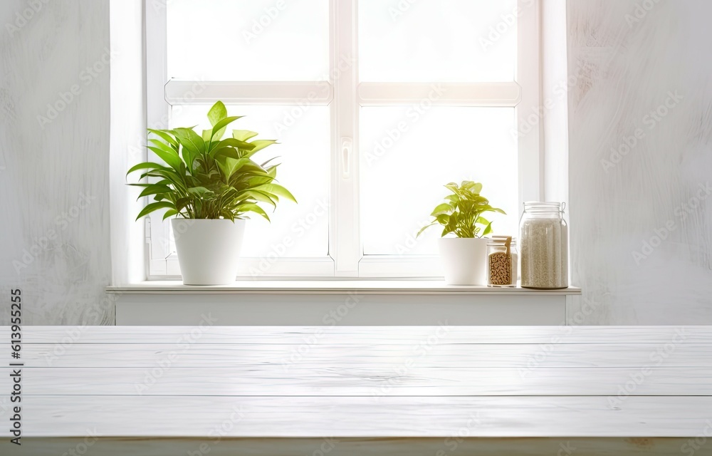 House decor inspiration. Table with stylish pot and plant on modern interior table House decor inspiration. Table with stylish pot and plant on modern interior table