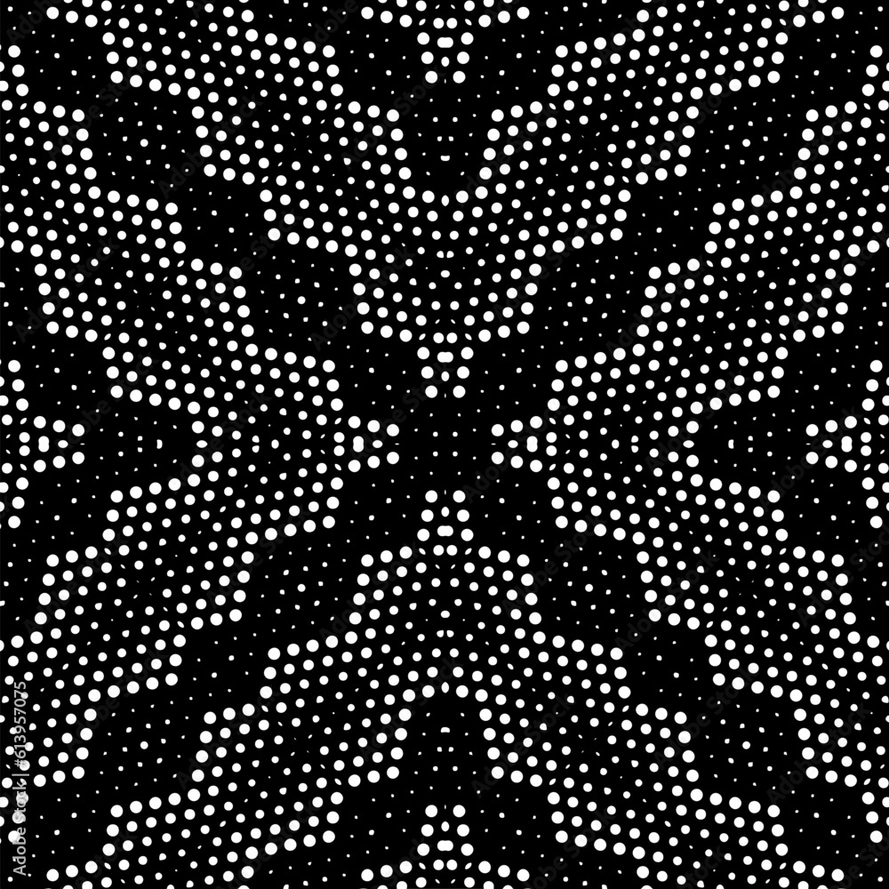 Background with abstract shapes. Black and white texture. Seamless monochrome repeating pattern  for decor, fabric, cloth. 