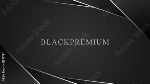 Black premium abstract background with luxury dark lines and darkness geometric shapes