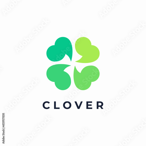 abstract clover leaf logo design