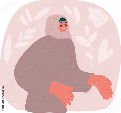 Vector illustration of Woman Hijab